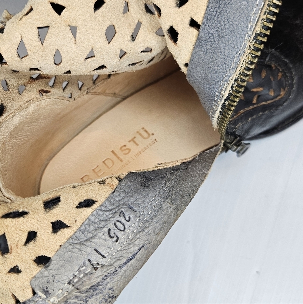 Bed|Stu Irma Ankle Boots – Graphito Rustic Brown Chocolate Leather Size 7 - Picture 10 of 11